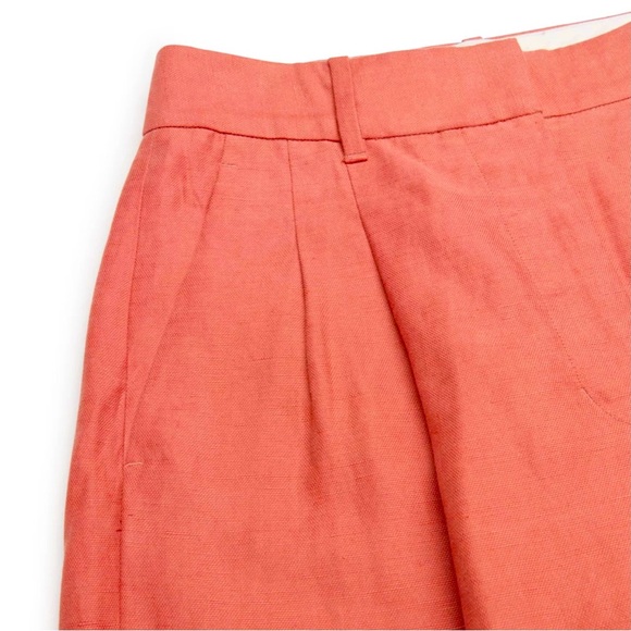 Aritzia Wilfred Effortless Linen Wide leg Pant in Warm Sienna Red Size 12 - Picture 2 of 12